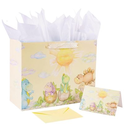 quality Opvouwbare baby cartoon cadeau winkeltassen met je eigen logo op ivoor bord factory