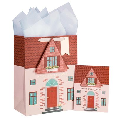 quality Gravure Printing Glanzend Vierkante Onderste Cartoon Gift Shopping Paper Bags Met Logo factory